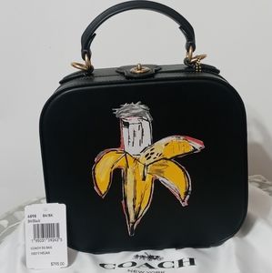 Coach x Jean Michel Basquiat Black Leather Crossbody Bag Banana handbag